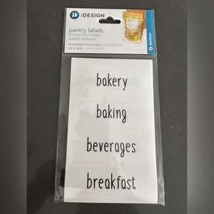 New in package Pantry labels.